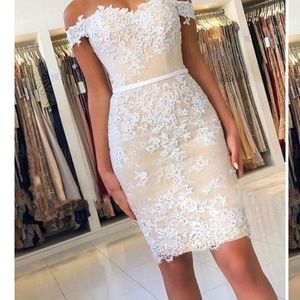 White laced dress